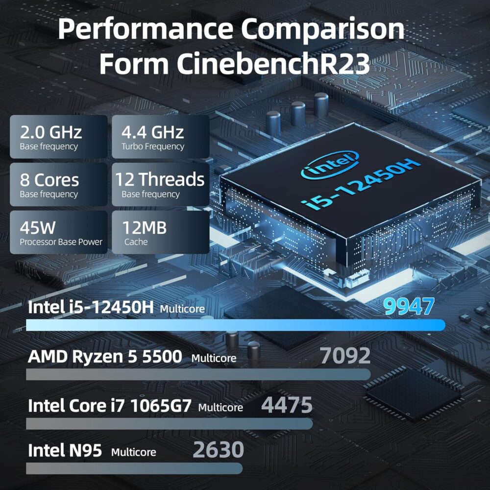 jumper 2025 Laptop, Intel 8-Core Processor(Up to 4.4GHz), 16GB DDR4 512GB NVME SSD, 15.6" FHD IPS Screen, 62.7Wh Battery, WiFi-6, Bluetooth5.1, USB3.2, 4 Stereo Speakers, 2 Memory Slots. - Image 4