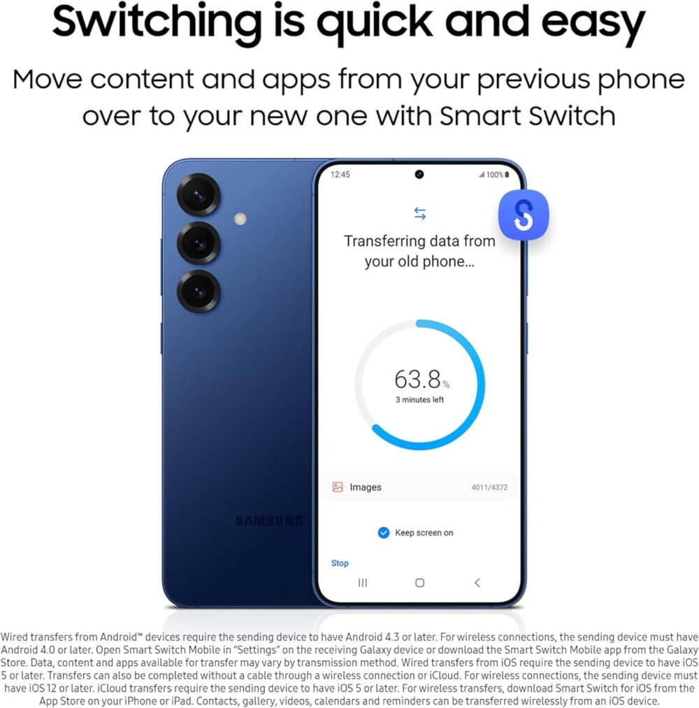 SAMSUNG Galaxy S25+ Cell Phone, 256GB AI Smartphone, Unlocked Android, AI Camera, Fast Processor, ProScaler Display, Long Battery Life, 2025, US 1 Yr Manufacturer Warranty, Navy - Image 8