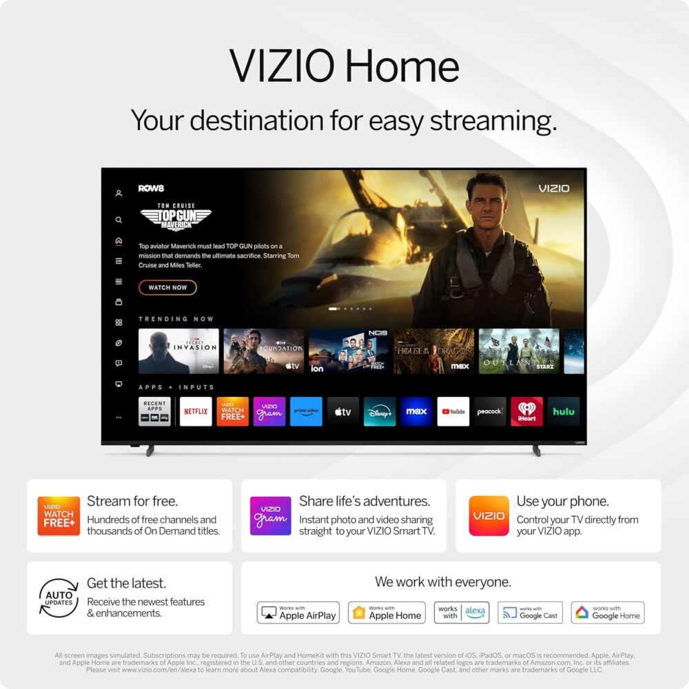 VIZIO 32-inch HD Smart TV 720p LED w/Alexa Compatibility, Google Cast Built-in, Bluetooth Headphone Capable (VHD32M-08, New) - Image 7