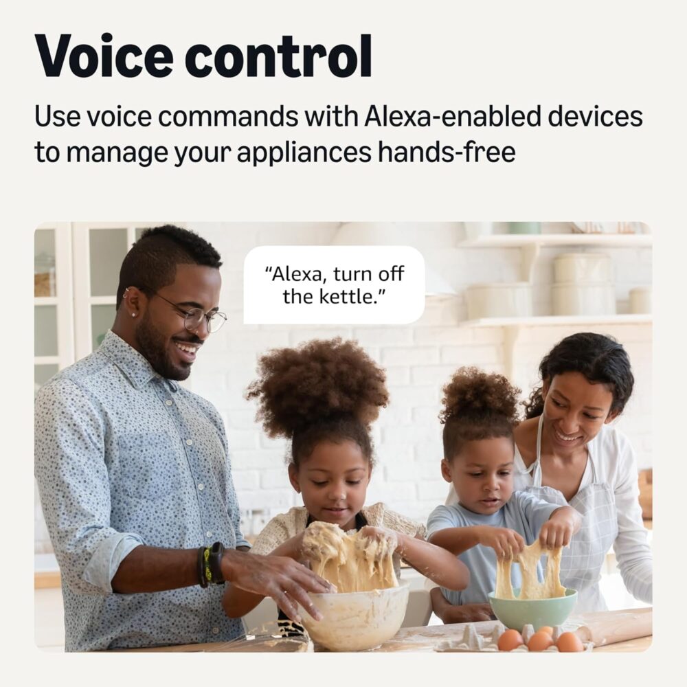 Amazon Basics Smart Plug, Works with Alexa Only, 2.4 GHz Wi-Fi, No Hub Required, 4 Pack, White - Image 4