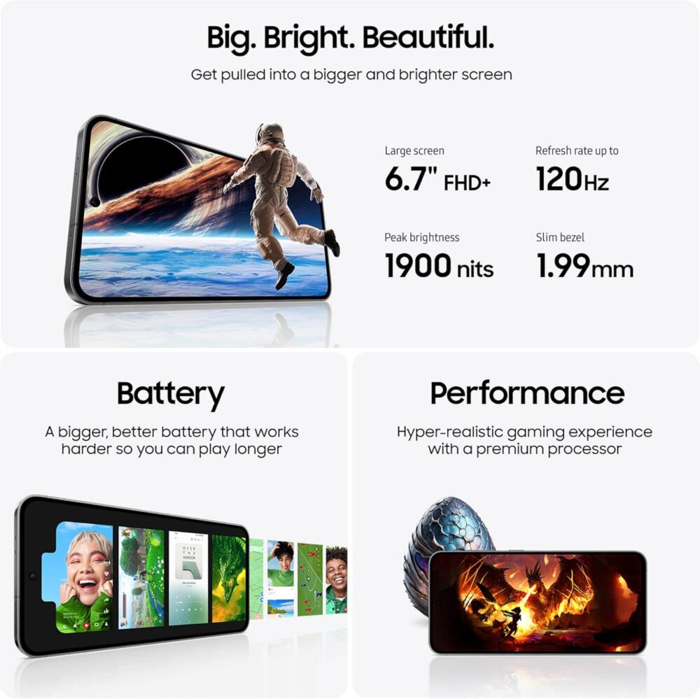SAMSUNG Galaxy S24 FE AI Phone, 256GB Unlocked Android Smartphone, High-Res 50MP Camera, Long Battery Life, Brighter Display Screen, US Version, 2024, US 1 Yr Manufacturer Warranty, Graphite - Image 7