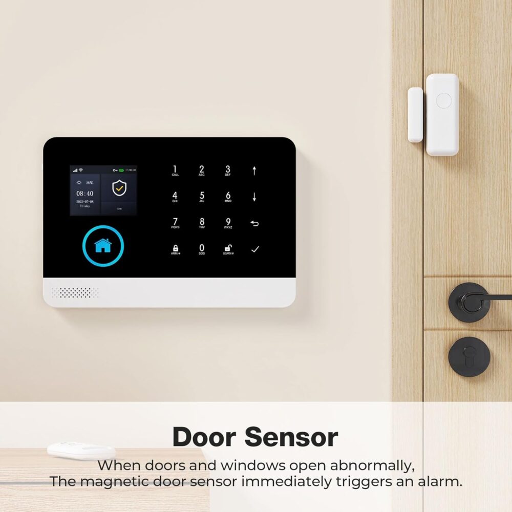 Home Security System - Alarm 8-Piece Kit Compatible with Alexa,Tuey and Smart Life (No Contract) - Image 6