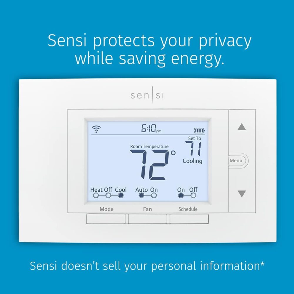 Sensi Smart Thermostat, 100 Years Of Expertise, Wi-Fi, Data Privacy, Programmable, Easy DIY Install, Works With Alexa, Energy Star Certified, Mobile App, ST55 - Image 3