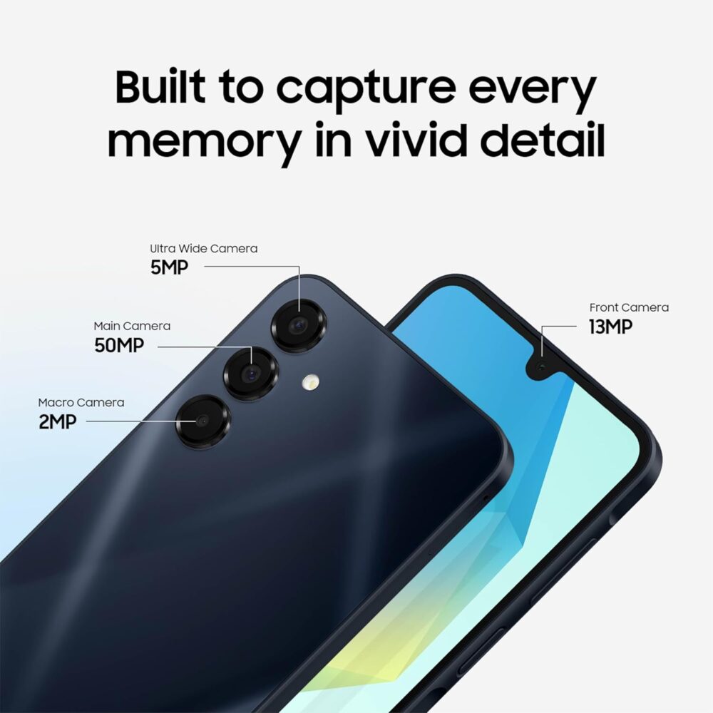 SAMSUNG Galaxy A16 5G A Series Cell Phone, Unlocked Android Smartphone, Large AMOLED Display, Durable Design, Super Fast Charging, Expandable Storage, US Version, 2025, Blue Black - Image 4