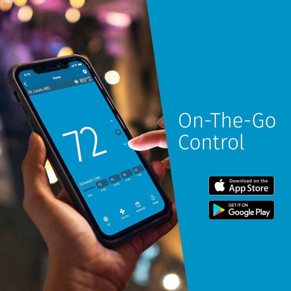 Sensi Smart Thermostat, 100 Years Of Expertise, Wi-Fi, Data Privacy, Programmable, Easy DIY Install, Works With Alexa, Energy Star Certified, Mobile App, ST55 - Image 6