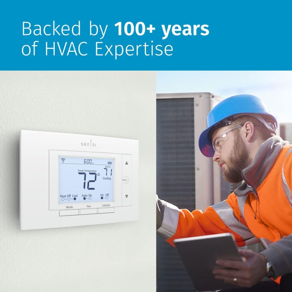 Sensi Smart Thermostat, 100 Years Of Expertise, Wi-Fi, Data Privacy, Programmable, Easy DIY Install, Works With Alexa, Energy Star Certified, Mobile App, ST55 - Image 7