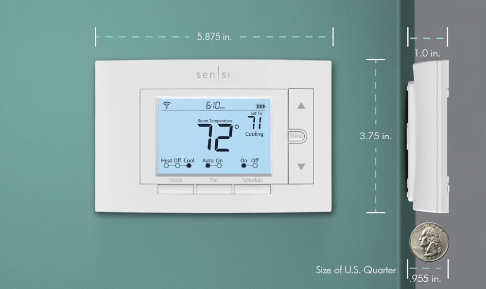 Sensi Smart Thermostat, 100 Years Of Expertise, Wi-Fi, Data Privacy, Programmable, Easy DIY Install, Works With Alexa, Energy Star Certified, Mobile App, ST55 - Image 9