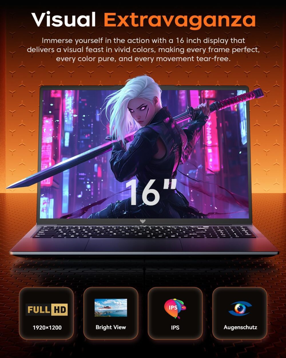 Gaming Laptop, Laptop Computer with AMD Ryzen 7 5000 Series (8C/16T, Up to 4.3GHz), 16GB RAM 512GB NVMe SSD Windows 11 Laptop, Radeon RX Vega 8 Graphics, WiFi 6, 53Wh Battery, Backlit KB - Image 6