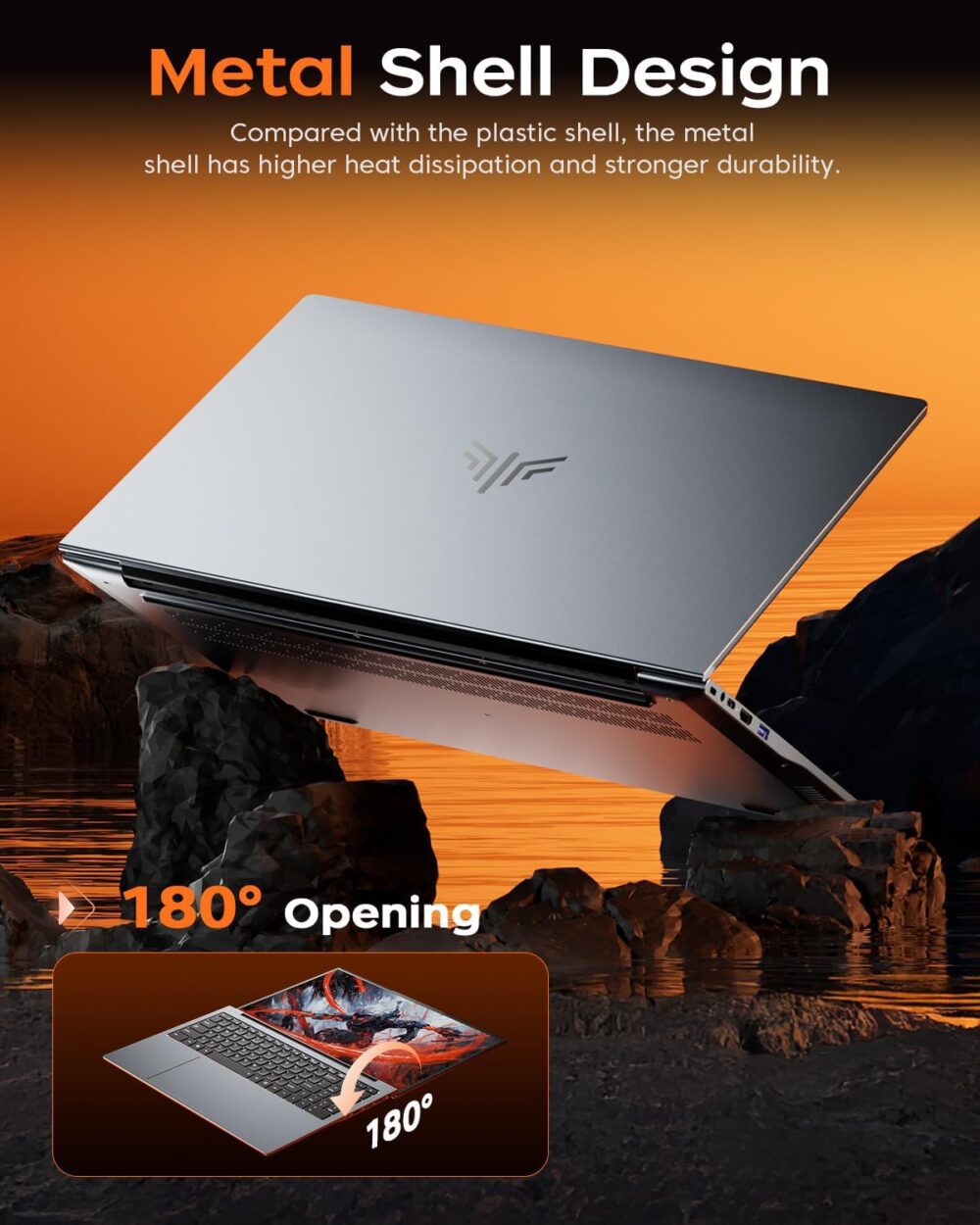 Gaming Laptop, Laptop Computer with AMD Ryzen 7 5000 Series (8C/16T, Up to 4.3GHz), 16GB RAM 512GB NVMe SSD Windows 11 Laptop, Radeon RX Vega 8 Graphics, WiFi 6, 53Wh Battery, Backlit KB - Image 8