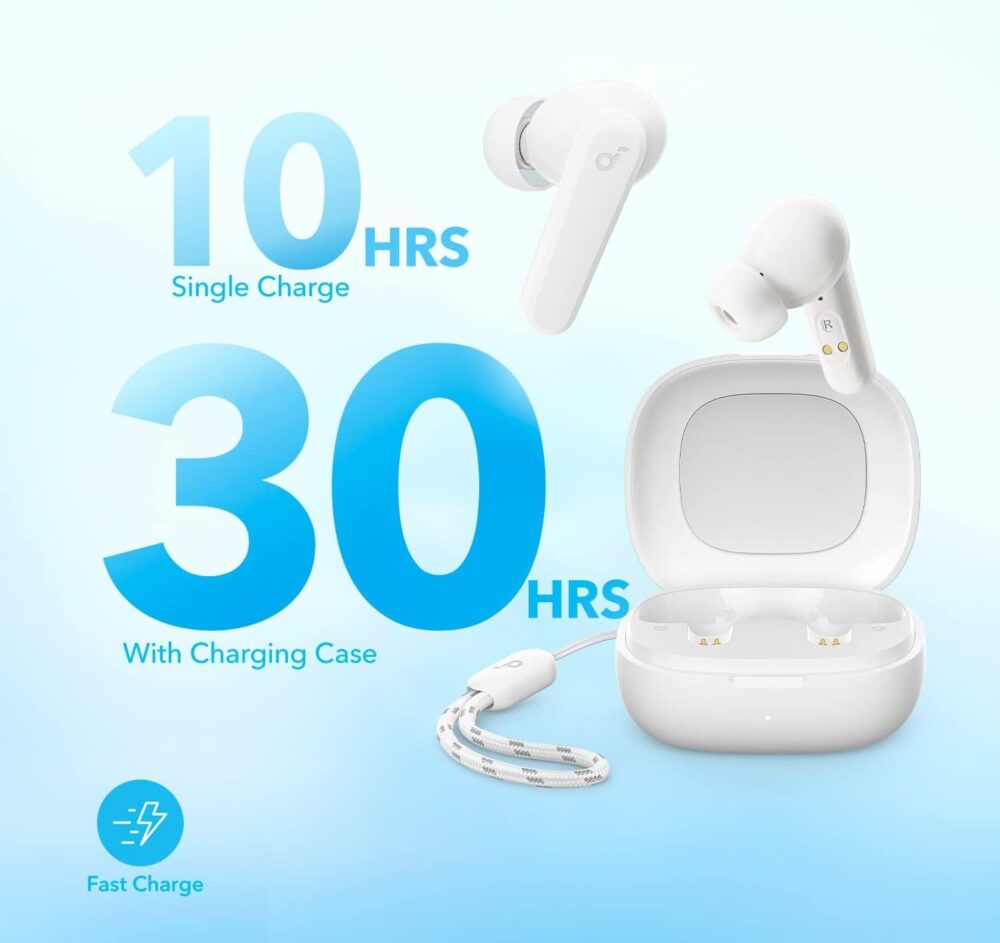 Soundcore by Anker P20i True Wireless Earbuds, 10mm Drivers with Big Bass, Bluetooth 5.3, 30H Long Playtime, Water-Resistant, 2 Mics for AI Clear Calls, 22 Preset EQs, Customization (White) - Image 5