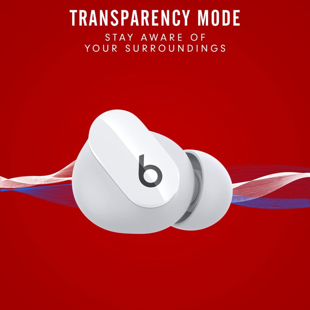 Beats Studio Buds - True Wireless Noise Cancelling Earbuds - Compatible with Apple & Android, Built-in Microphone, IPX4 Rating, Sweat Resistant Earphones, Class 1 Bluetooth Headphones - White - Image 4