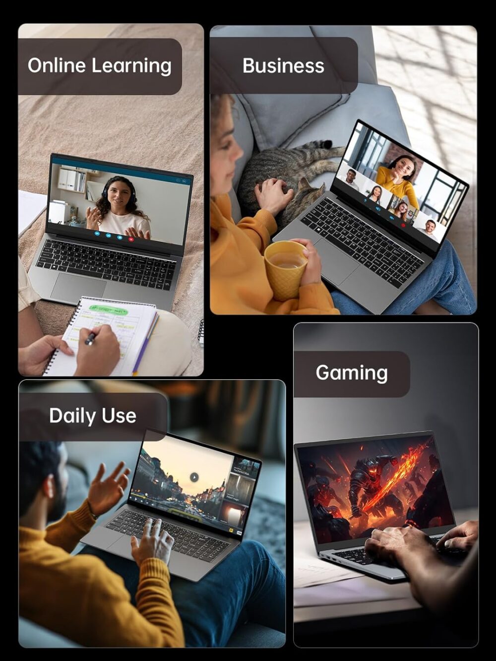 2025 Gaming Laptop, Laptop with AMD Ryzen 7 5700U (8C/16T, Up to 4.3GHz), 16GB RAM 512GB NVMe SSD Laptop Computer, Radeon RX Vega 8 Graphics, 16.1-inch FHD Display, WiFi 6, 53Wh Battery, Backlit KB - Image 11