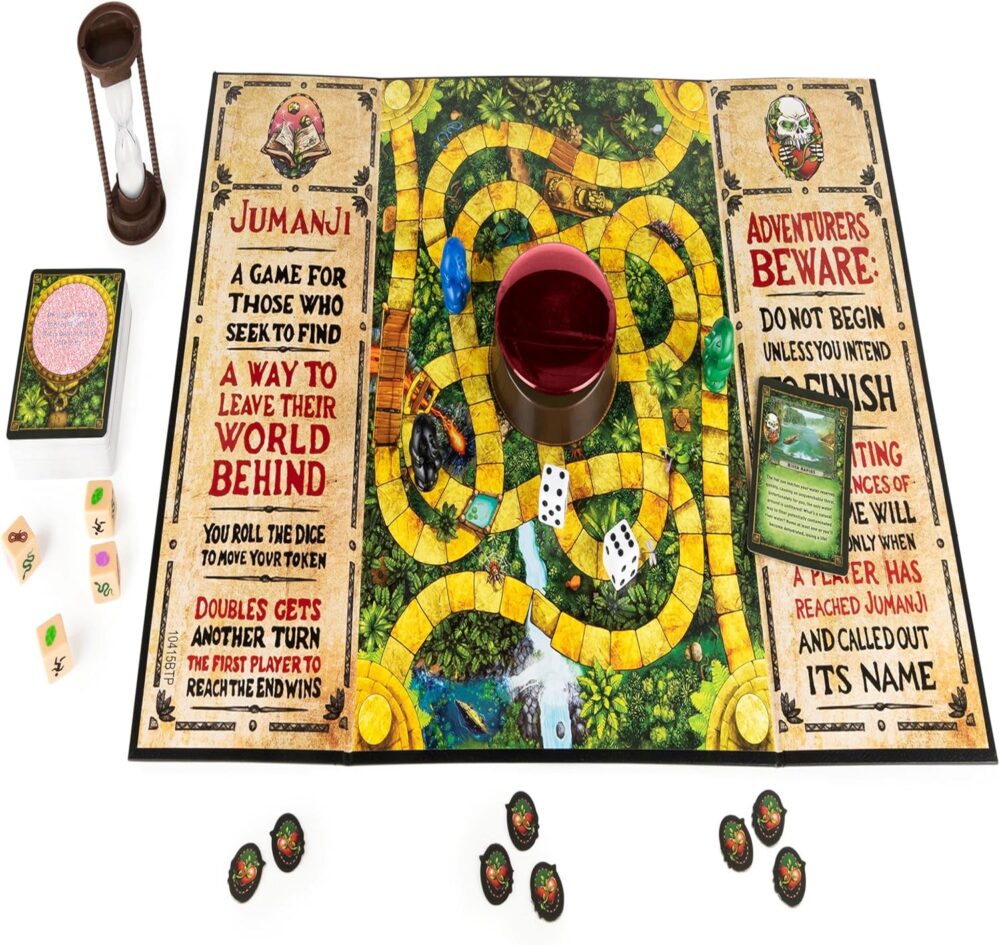 Spin Master Games, Jumanji 30th Anniversary Edition, The Classic Thrilling Adventure Family Board Game Based on The Action-Comedy Movie, Updated Jungle Challenges, 2-4 Players, for Ages 6 & Up - Image 6