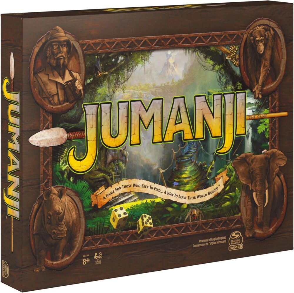 Spin Master Games, Jumanji 30th Anniversary Edition, The Classic Thrilling Adventure Family Board Game Based on The Action-Comedy Movie, Updated Jungle Challenges, 2-4 Players, for Ages 6 & Up - Image 10