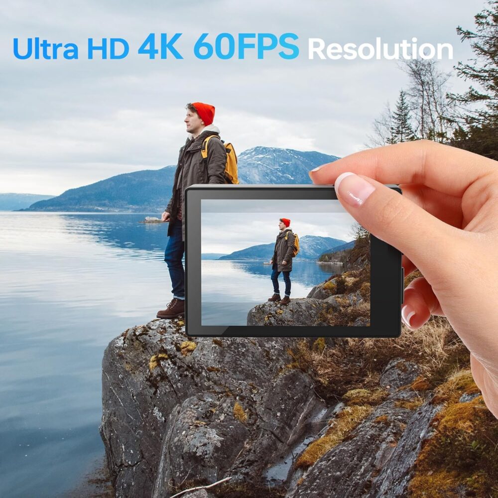Speed 20 Action Camera 4K 60FPS Underwater Camera, Waterproof Camera Underwater 131FT, with Stabilization Wireless Remote, 5X Zoom, 170° Wide Angle - Image 3