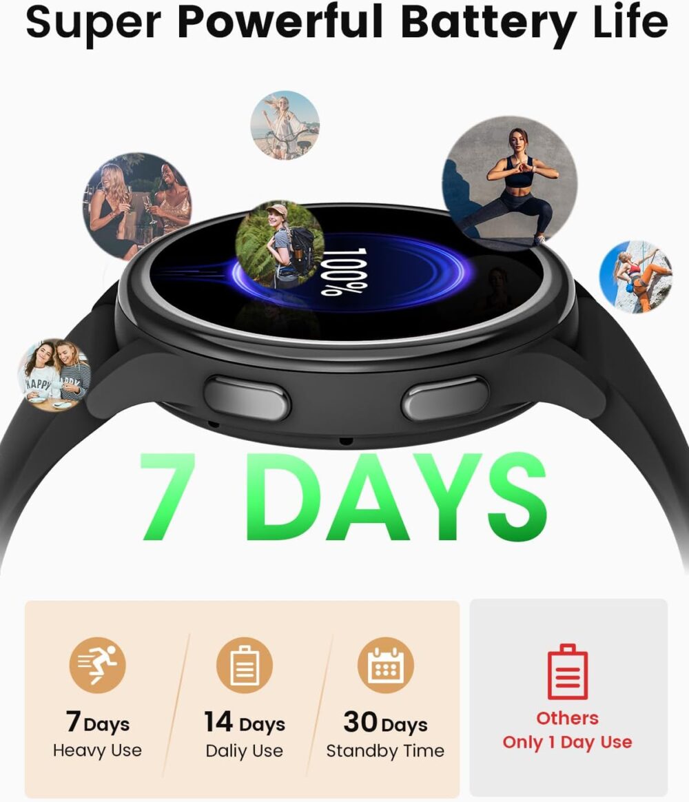 2025 Smart Watches for Women [Call/Answer] Android Phones & iPhone Compatible, Fitness Tracker Watches for Women Activity Trackers and SmartWatch Fitness Watch Heart Rate/Sleep/Sp02, 3 Watch Bands - Image 7