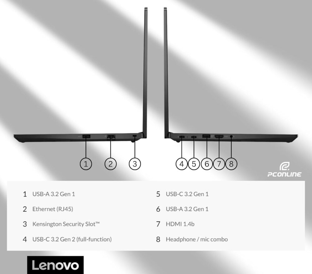 Lenovo ThinkPad E14 Gen 5 Business Laptop, 14" FHD+ Display, AMD Ryzen 7 7730U (Beat i7-1255U), 16GB RAM, 512GB SSD, FP Reader, Backlit Keyboard, HDMI, RJ45, Wi-Fi 6, Windows 11 Pro, Black - Image 4