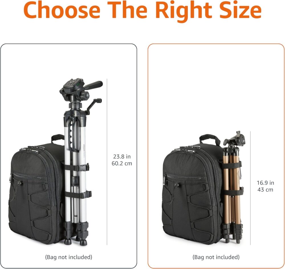 Amazon Basics 50-inch Lightweight Portable Camera Mount Tripod Stand with Bag, for Travel Photography, Champagne - Image 7