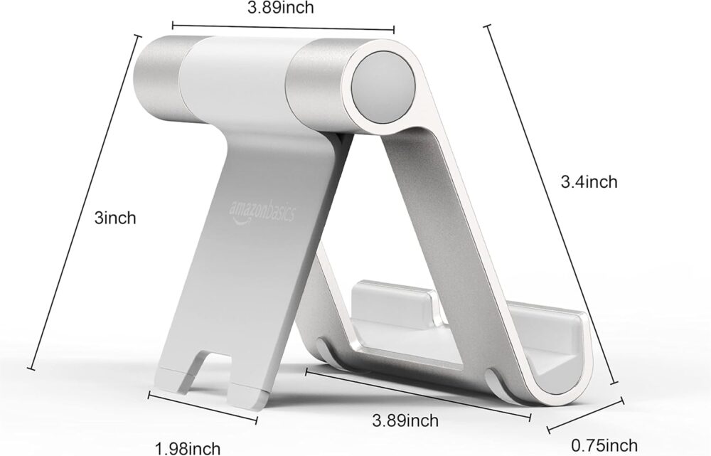AmazonBasics L6LSH001-CS-R Multi-Angle Portable Stand for Tablets, E-readers and Phones - Silver - Image 6