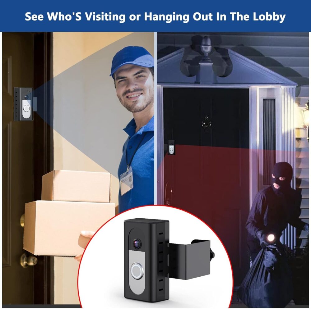 KIMILAR Anti-Theft Video Doorbell Mount Compatible with Ring/Blink Wireless Video Doorbell, Adjustable Mounting Bracket Accessories for Houses, Apartments, Businesses, Not for Security Door - Image 8