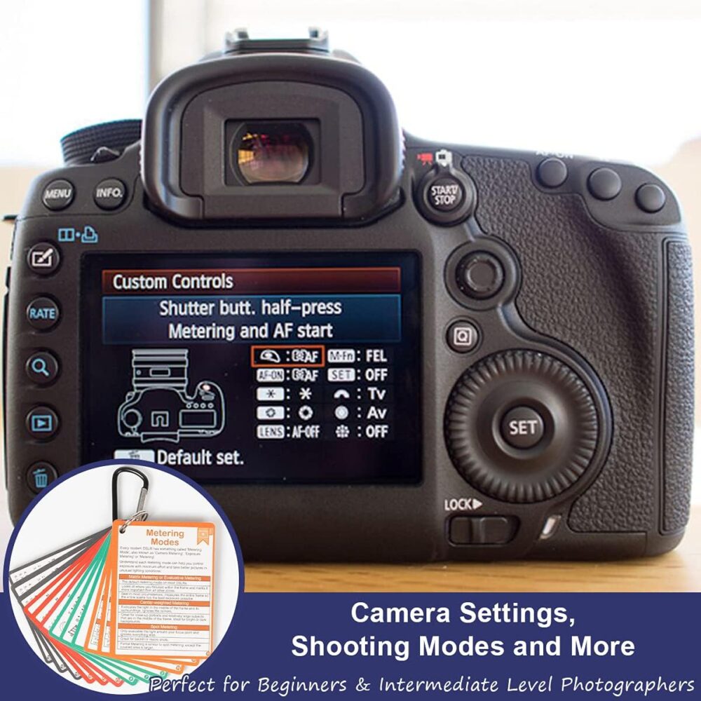 DSLR Cheat Sheet for Canon Nikon Sony Camera Accessories Photography Gifts Photographer, Quick Reference Cards Photography Guides & Tips: Settings, Exposure, Modes, Composition, Lighting Etc 4×3 Inch - Image 5