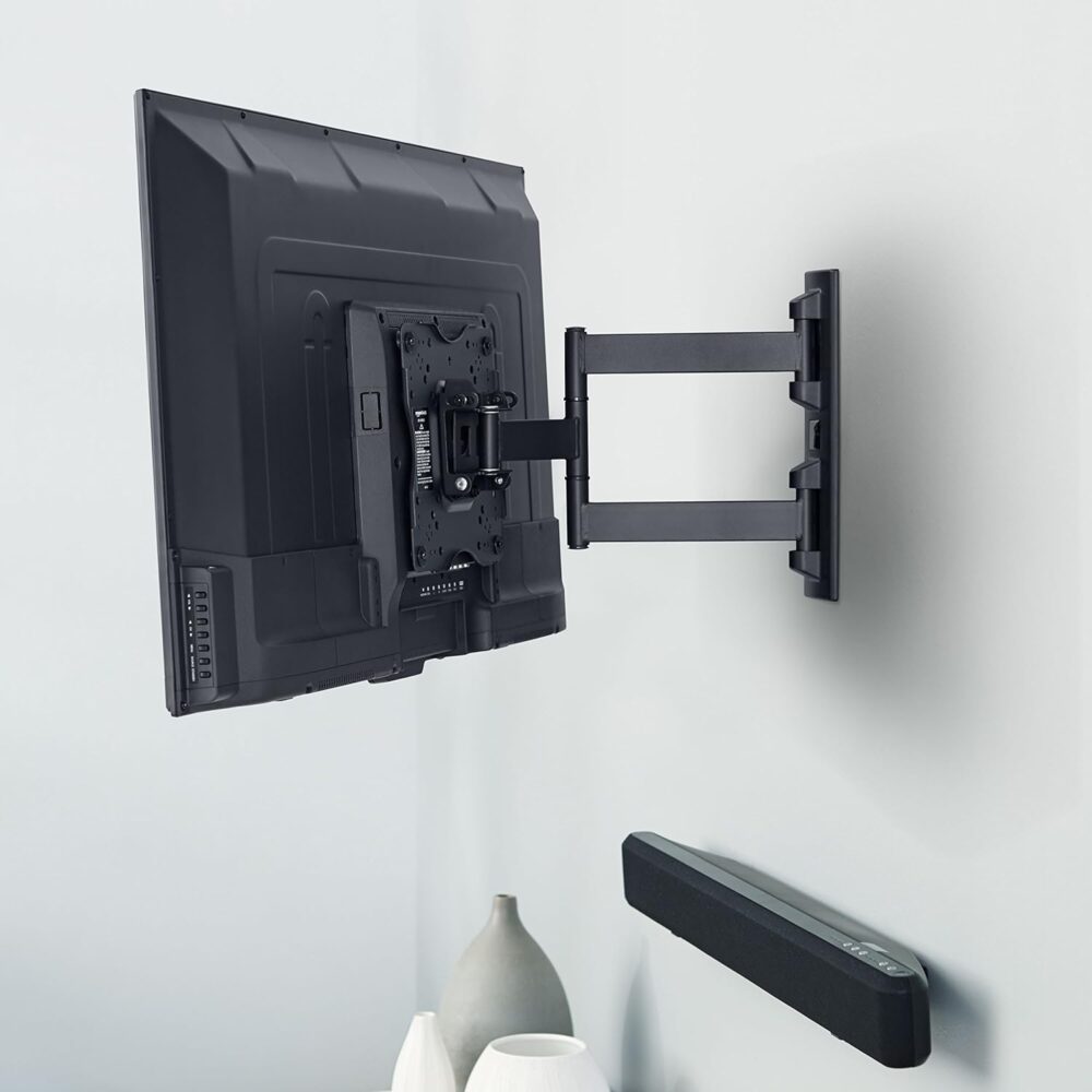Amazon Basics Full Motion Articulating TV Monitor Wall Mount for 26" to 55" TVs and Flat Panels up to 80 Lbs, Black - Image 12
