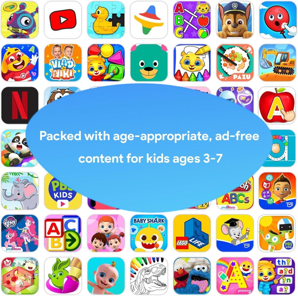Kids Tablet 10 inch, Tablets for Kids with Shockproof Case, 32GB Storage(TF Expand 512GB), Google Kids Space, Parental Control, Kids Safe Contents, 5G WiFi, Dual Cameras, BT 5.0 - Pink - Image 6