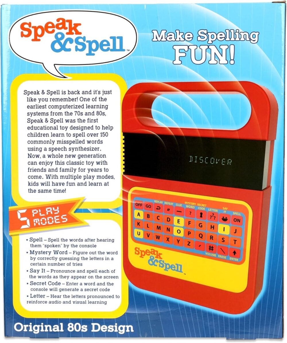 Speak & Spell Electronic Game - Educational Learning Toy, Spelling Games, 80s Retro Handheld Arcade, Autism Toys, Activity for Boys, Girls, Toddler, Ages 7+ - Image 4