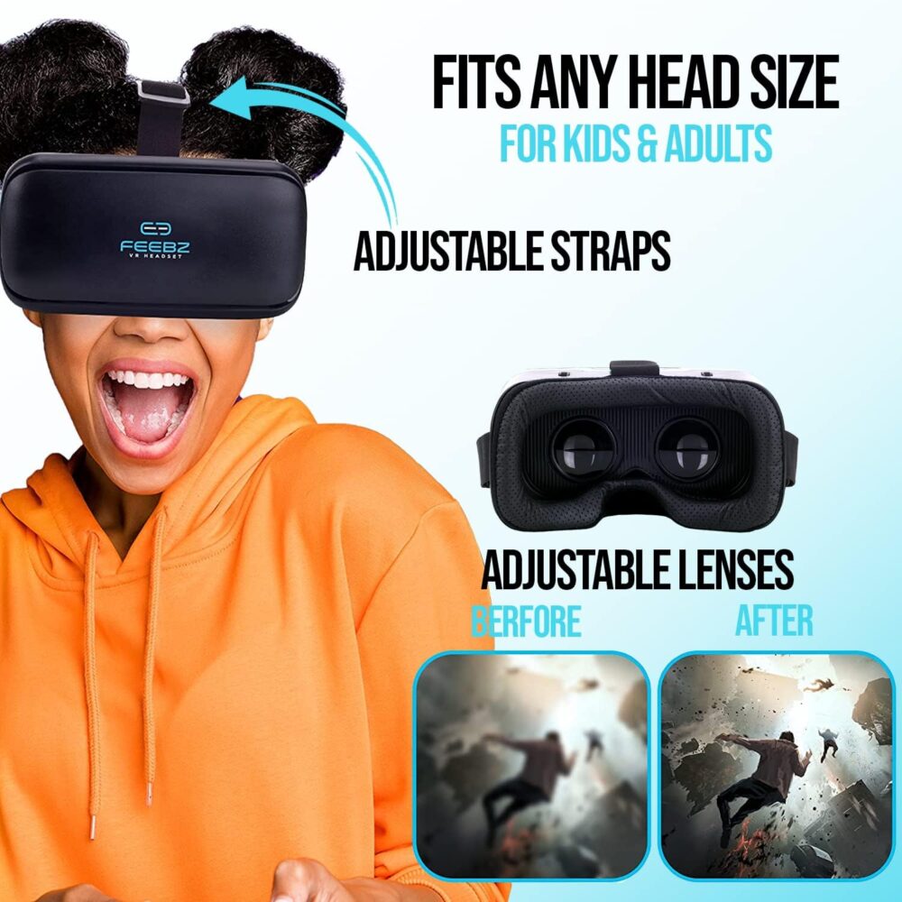 VR Headset for iPhone & Android 1.0 - for Kids | with Links to 3D VR Videos + VR Games for Android | Virtual Reality Goggles Set for Phones 4.5"-6.5" - Image 7