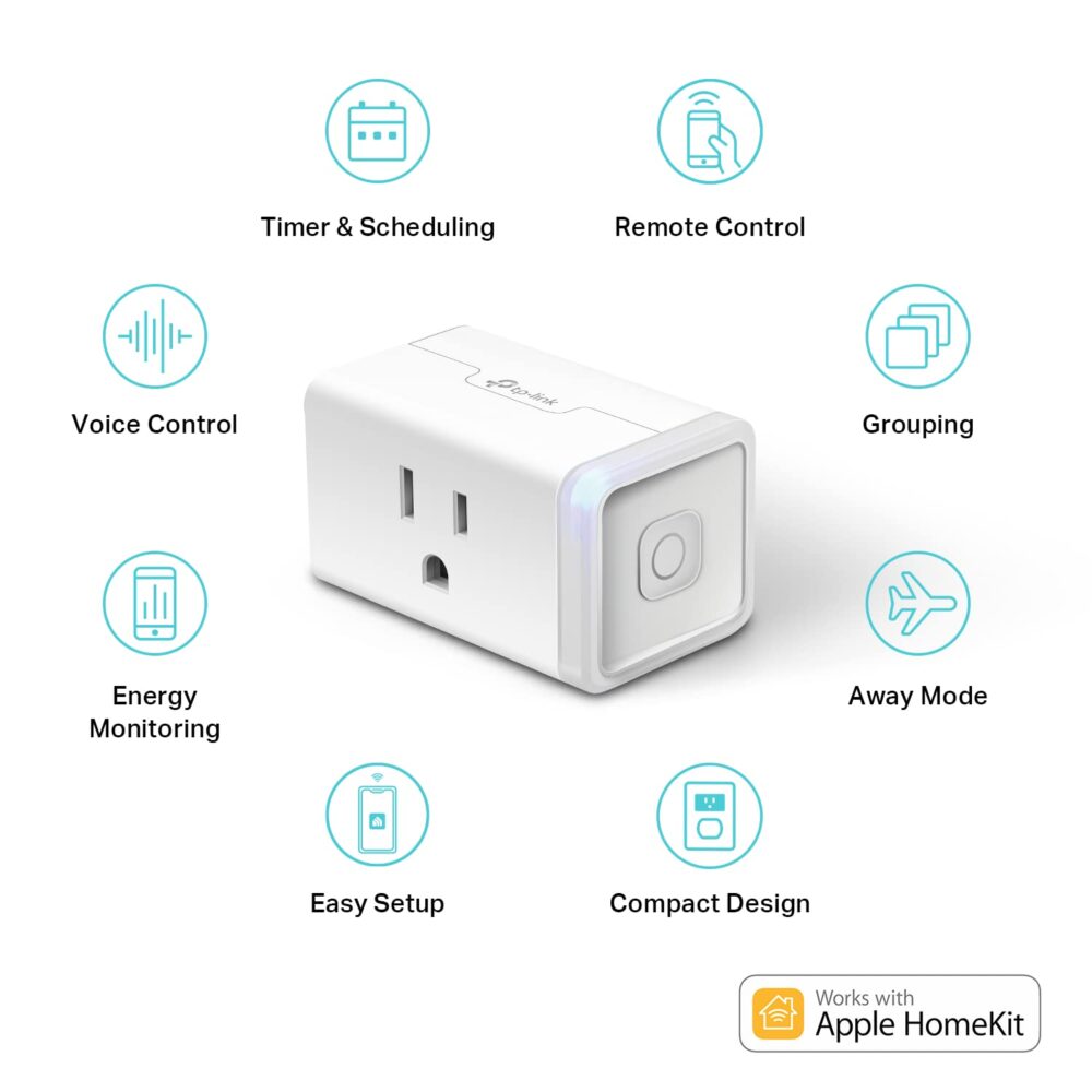 Kasa Smart Plug Mini 15A, Apple HomeKit Supported, Smart Outlet Works with Siri, Alexa & Google Home, UL Certified, App Control, Scheduling, Timer, 2.4G WiFi Only, 4 Count (Pack of 1) (EP25P4), White - Image 5