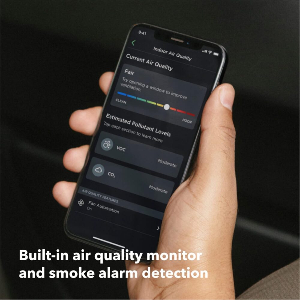 ecobee Smart Thermostat Premium with Smart Sensor and Air Quality Monitor - Programmable Wifi Thermostat - Works with Siri, Alexa, Google Assistant - Image 6