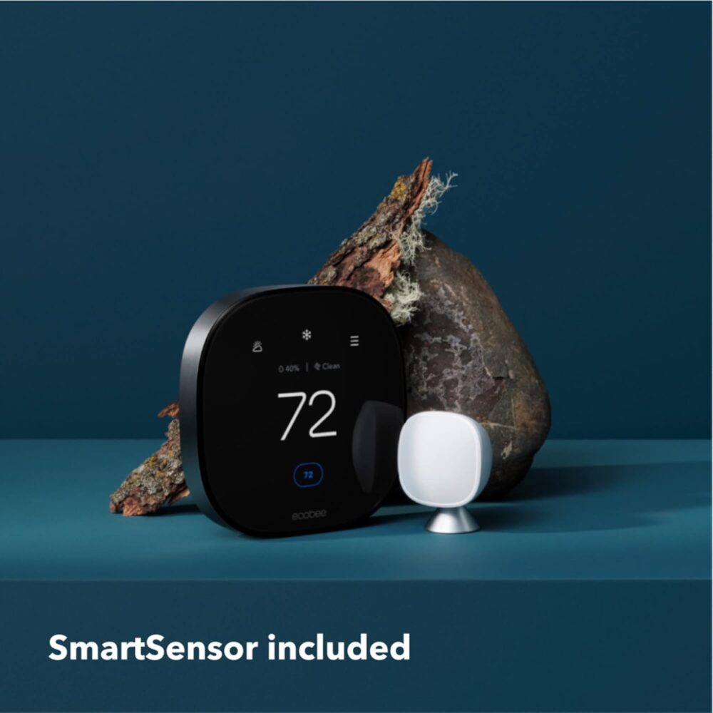 ecobee Smart Thermostat Premium with Smart Sensor and Air Quality Monitor - Programmable Wifi Thermostat - Works with Siri, Alexa, Google Assistant - Image 8