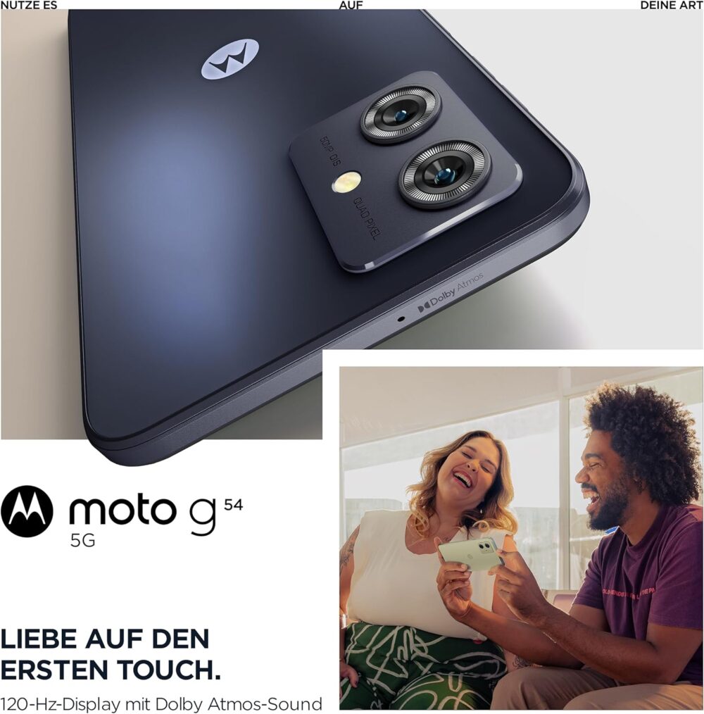 Motorola Moto G54 Dual-SIM 256GB ROM + 8GB RAM (Only GSM | No CDMA) Factory Unlocked 5G Smartphone (Midnight Blue) - International Version - Image 3