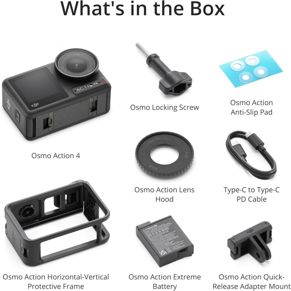 DJI Osmo Action 4 Essential Combo, 4K/120fps Waterproof Action Camera with a 1/1.3-Inch Sensor, Stunning Low-Light Imaging,10-bit & D-Log M Color Performance, Long-Lasting 160 Mins, Outdoor Camera - Image 8