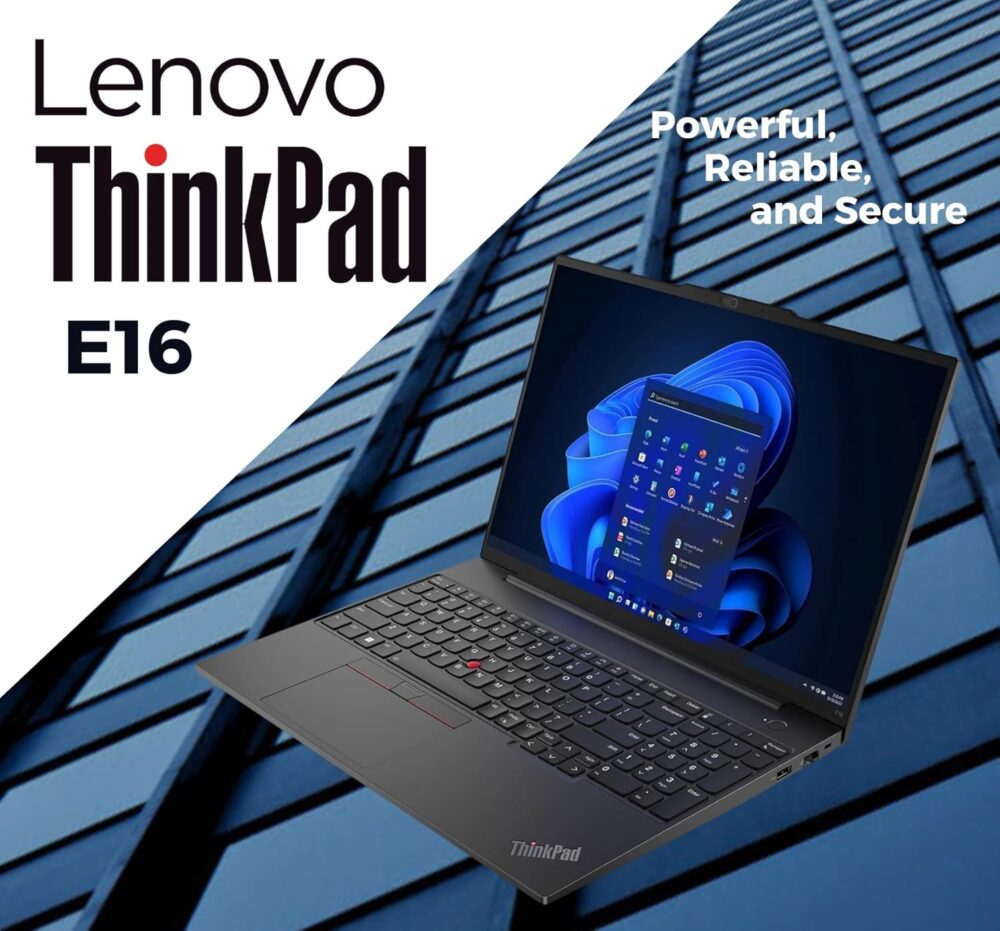 Lenovo ThinkPad E16 Business Laptop, 16" WUXGA Display, AMD Ryzen 7 7730U (Beat Intel 13th i5-1335U), 40GB RAM, 2TB PCIe SSD, Webcam, HDMI, RJ-45, Fingerprint Reader, Wi-Fi 6, Windows 11 Pro, Black - Image 3