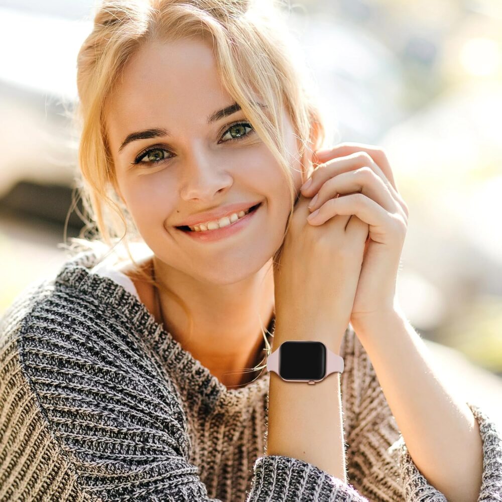 6 Pack Thin Slim Bands Compatible with Apple Watch 38mm 40mm 41mm 42mm 44mm 45mm 46mm 49mm Women Men, Replacement Soft Silicone Sport Strap for iWatch Series 10/9/8/7/6/5/4/3/2/1 Ultra SE - Image 6