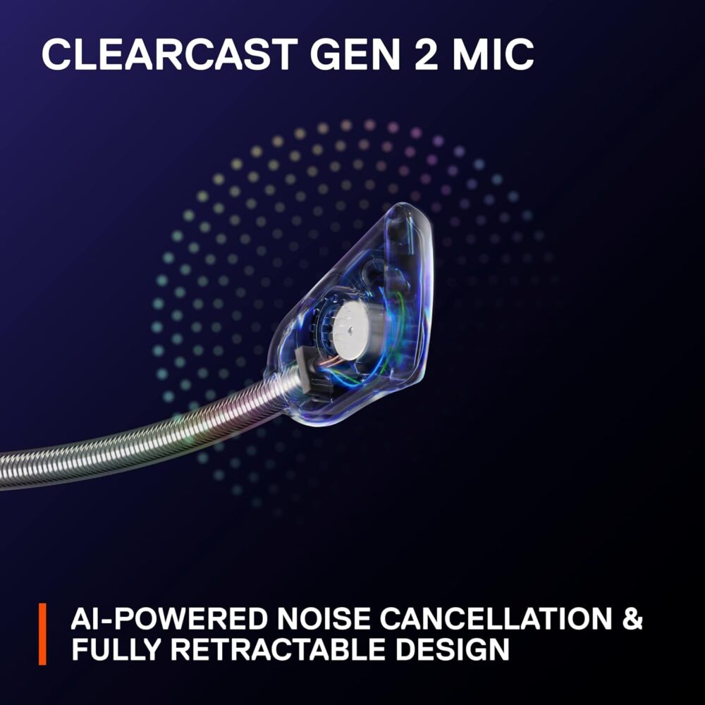 SteelSeries Arctis Nova 7 Wireless Multi-Platform Gaming Headset — Neodymium Magnetic Drivers — 2.4GHz + Mixable Bluetooth — 38Hr USB-C Battery — ClearCast Gen2 AI Mic — PC, PS5, Switch, VR, Mobile - Image 9