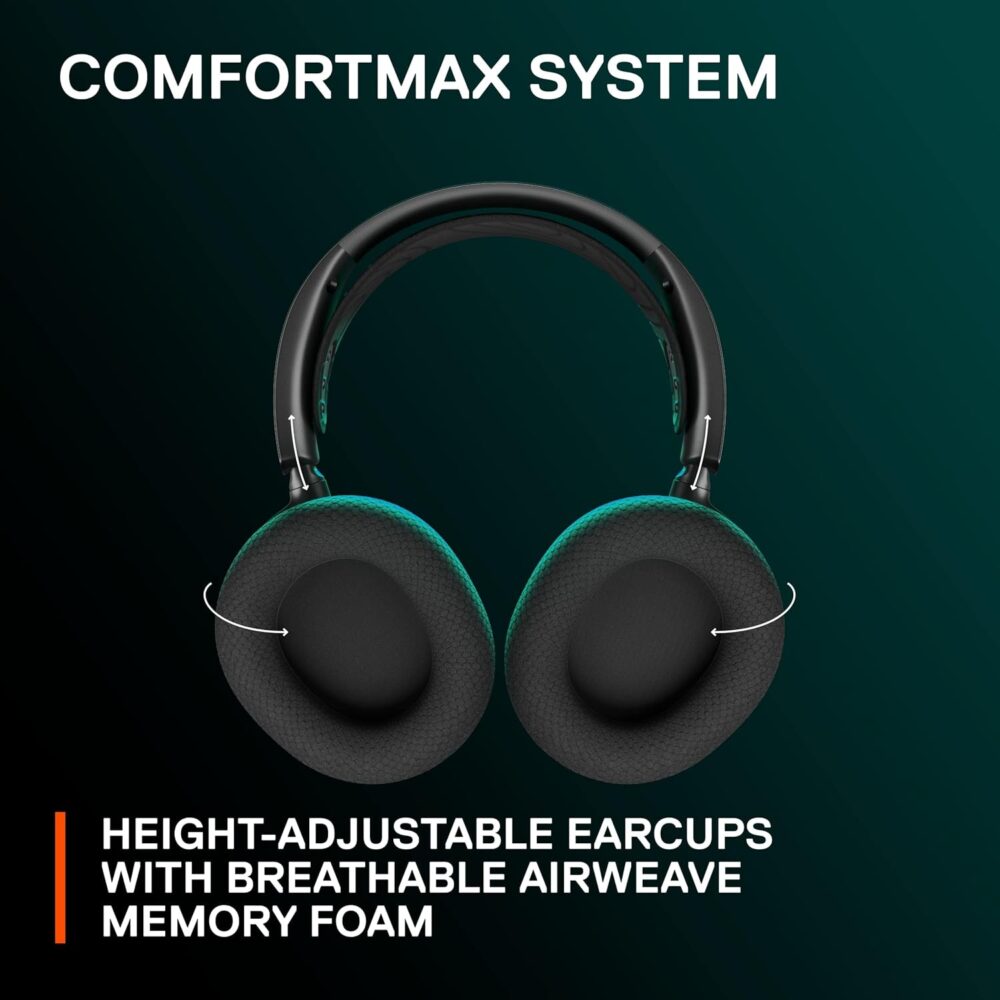 SteelSeries Arctis Nova 7 Wireless Multi-Platform Gaming Headset — Neodymium Magnetic Drivers — 2.4GHz + Mixable Bluetooth — 38Hr USB-C Battery — ClearCast Gen2 AI Mic — PC, PS5, Switch, VR, Mobile - Image 10