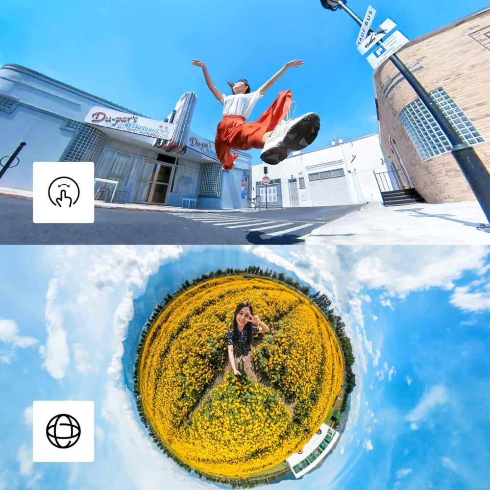Insta360 ONE X2 360 Degree Waterproof Action Camera, 5.7K 360, Stabilization, Touch Screen, AI Editing, Live Streaming, Webcam, Voice Control - Image 3