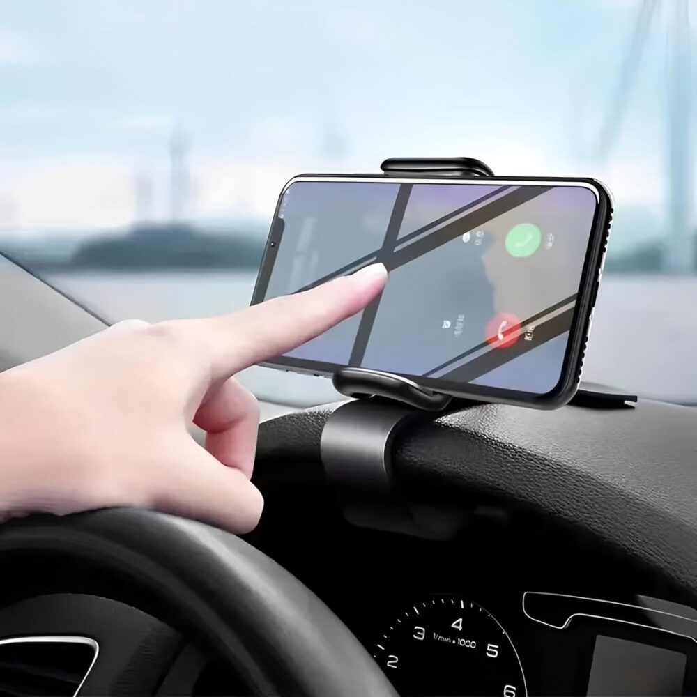 【The Safest】 Car Dashboard Phone Clip Holder, 360 Degree Rotation Dash Multifunctional Car Dashboard Mobile Phone Holder Mount Stand Compatible with 4-7 Inch Smartphones - Image 7