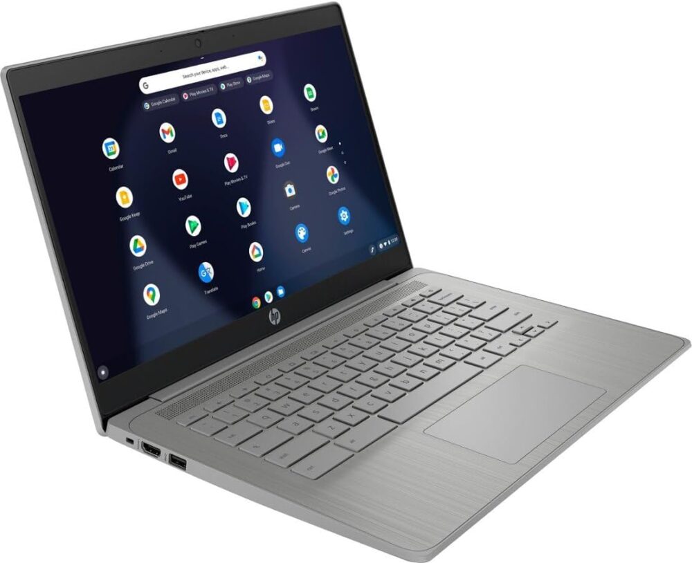 HP 2023 Chromebook Laptop, 14 Inch Display, Intel Celeron N4120 Processor, 4GB RAM, 64GB eMMC, Intel UHD Graphics 600, WiFi, Bluetooth, Chrome OS, Modern Gray - Image 3