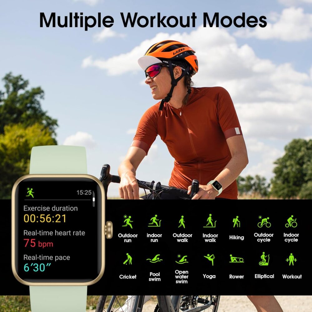 Smart Watch, Fitness Tracker, Heart Rate Monitor, Blood Oxygen, Sleep Tracking Fitness Watch 5ATM Waterproof Smartwatch for Men Women Pedometer Compatible with Android iOS - Image 4