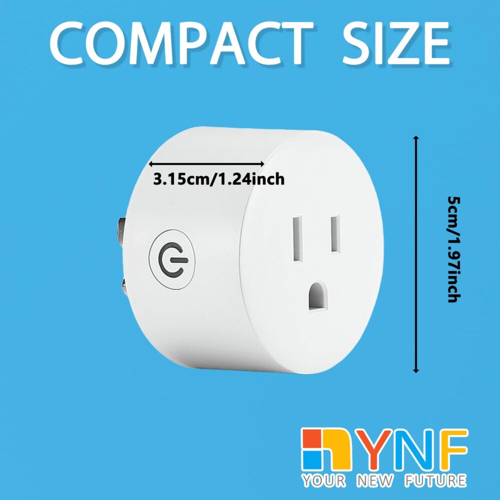 YNF Smart Plug, Simple Setup with One Voice Command, Works with Alexa Only, Voice Control, Remote Control, Timer Function, ETL Listed, Bluetooth Mesh, Alexa Echo Required (4 Pack) - Image 9