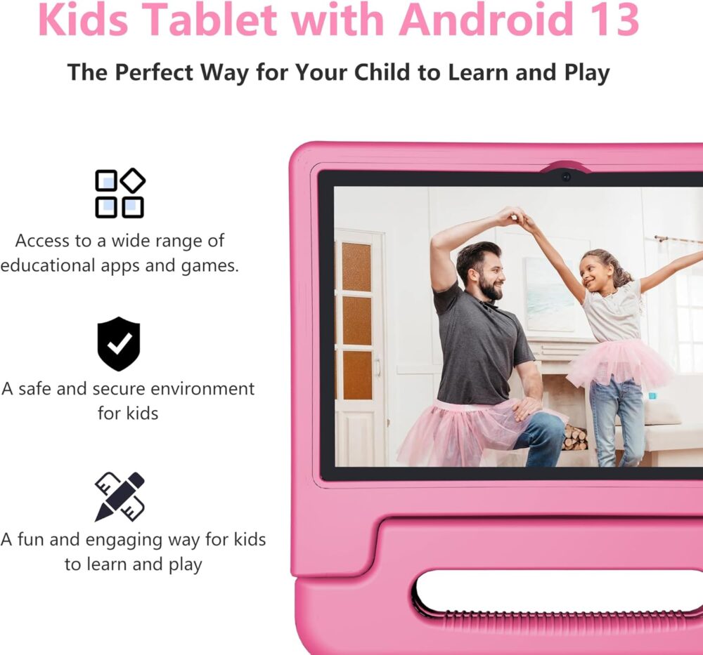 Upgraded Kids Learning Tablet – Octa-core Processor, 10.1" HD Display, Preloaded Educational Apps, Parental Controls, Kid-Proof Case, and Long Battery Life - Image 3