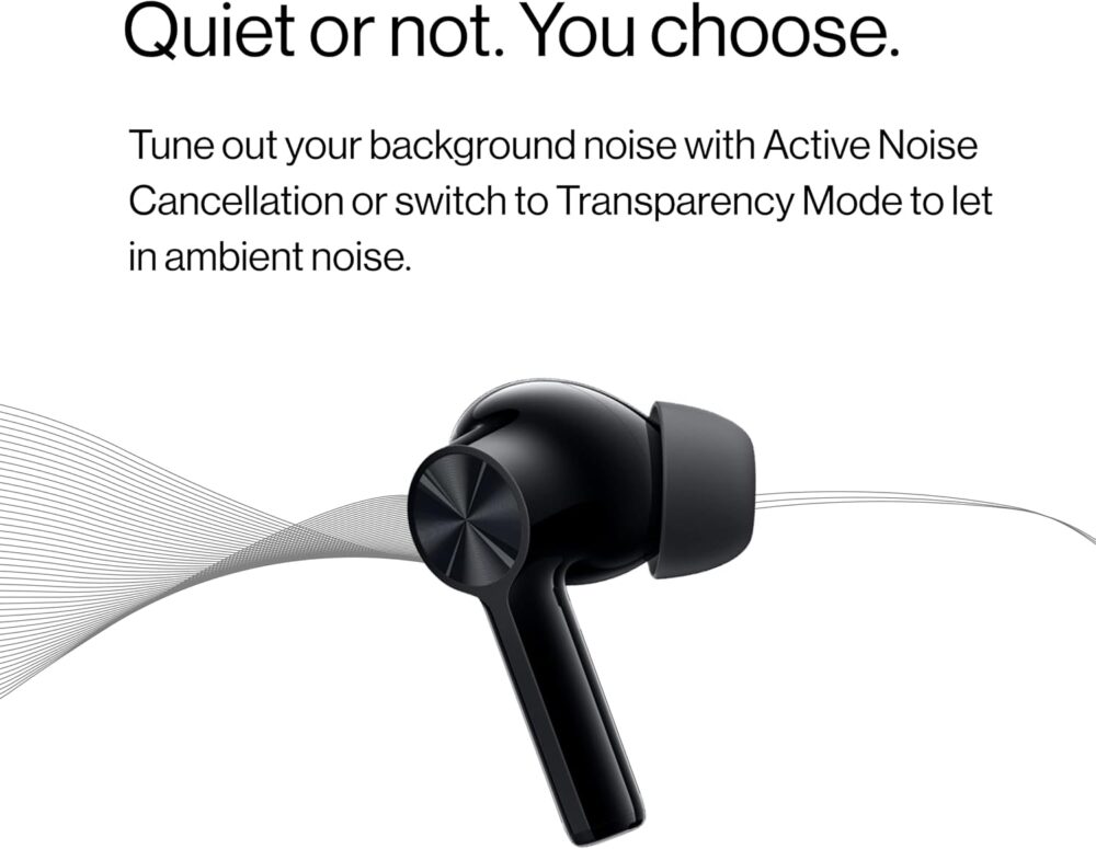 OnePlus Buds Z2 True Wireless Earbud Headphones-Touch Control with Charging Case,Active Noise Cancellation,IP55 Waterproof Stereo Earphones for Home,Sport, Obsidian Black - Image 3