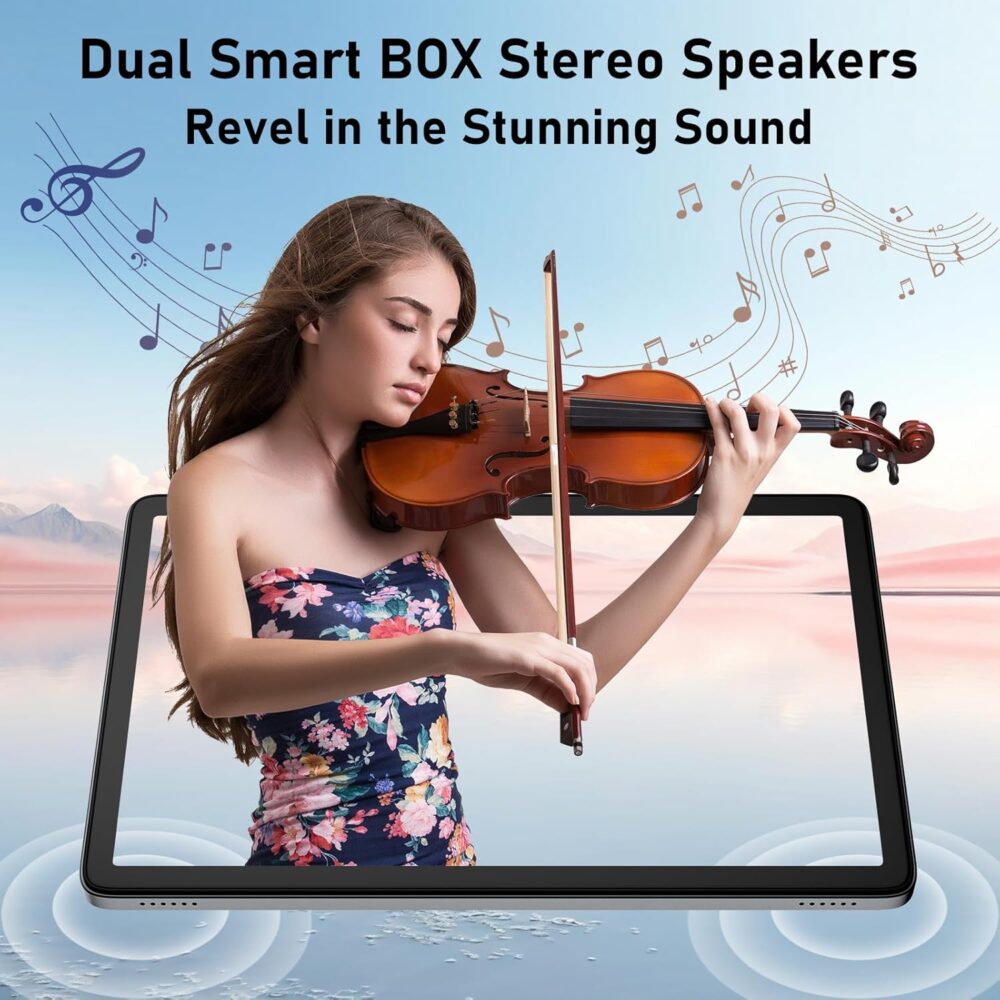 Blackview 10 inch Android Tablet, 2025 Android 15 Tablet with 12(4+8) GB+128GB 2TB Expand, Dual Speakers and Camera, BT5.3, WiFi 6, Google GMS, 2.0GHz CPU, Support Widevine L1, PC Mode,Gray - Image 8