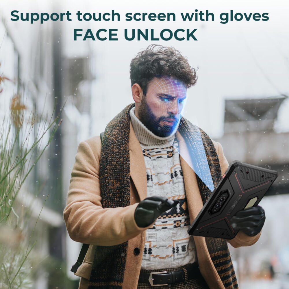 HOTWAV R9 Pro 2025 Rugged Tablet Android 14-2K 11 Inch 20080mAh Waterproof Tablet, 20GB+256GB/2TB SD Outdoor Tablets, 64MP+16MP Camera IP68&IP69K/Dual SIM 4G/WiFi 5/Face ID, GPS/OTG/Camping Lantern - Image 8