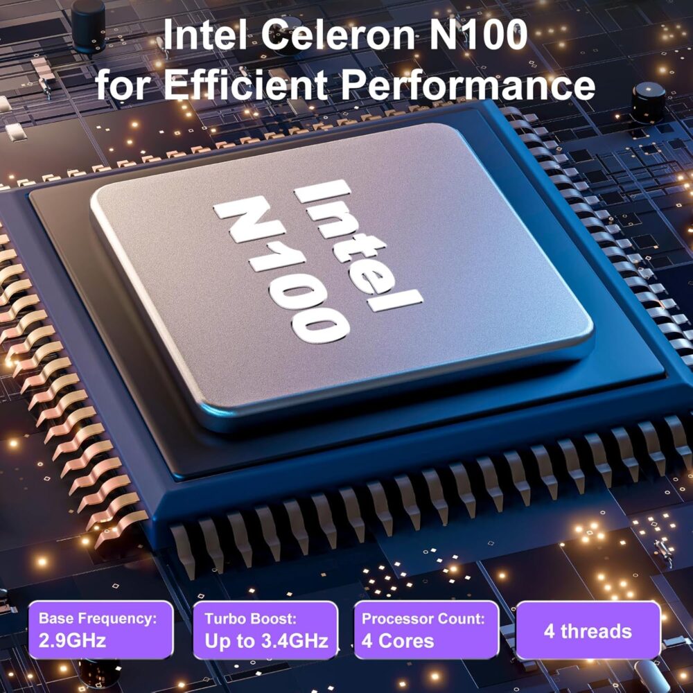 2025 Laptop 17 17.3 Inch HD+ for Students and Business, 16GB DDR5 RAM, 1TB SSD, Intel 4-Core N100(Beat to i3-1115G4, Up to 3.4GHz), Backlit Keyboard, Fingerprint, Type-C, MS Office, Windows 11 Pro - Image 4