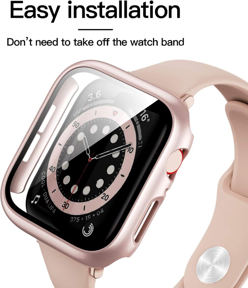 6 Pack Case for Apple Watch SE (2023 New) SE (2nd Gen)/6/SE/5/4 40mm with Tempered Glass Screen Protector, Hard PC Ultra-Thin Scratch Resistant Protective Cover for iWatch 40mm Accessories - Image 4