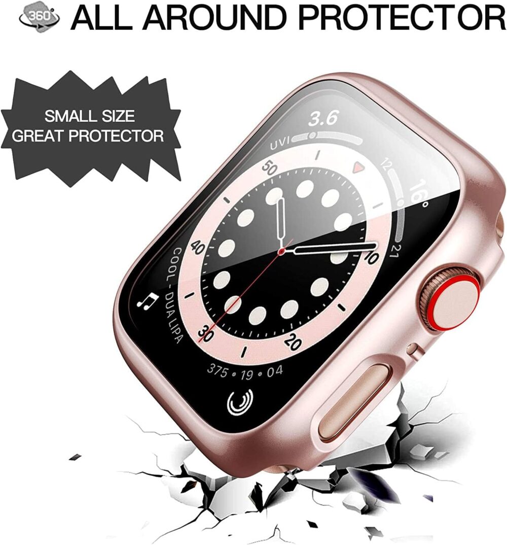 6 Pack Case for Apple Watch SE (2023 New) SE (2nd Gen)/6/SE/5/4 40mm with Tempered Glass Screen Protector, Hard PC Ultra-Thin Scratch Resistant Protective Cover for iWatch 40mm Accessories - Image 5